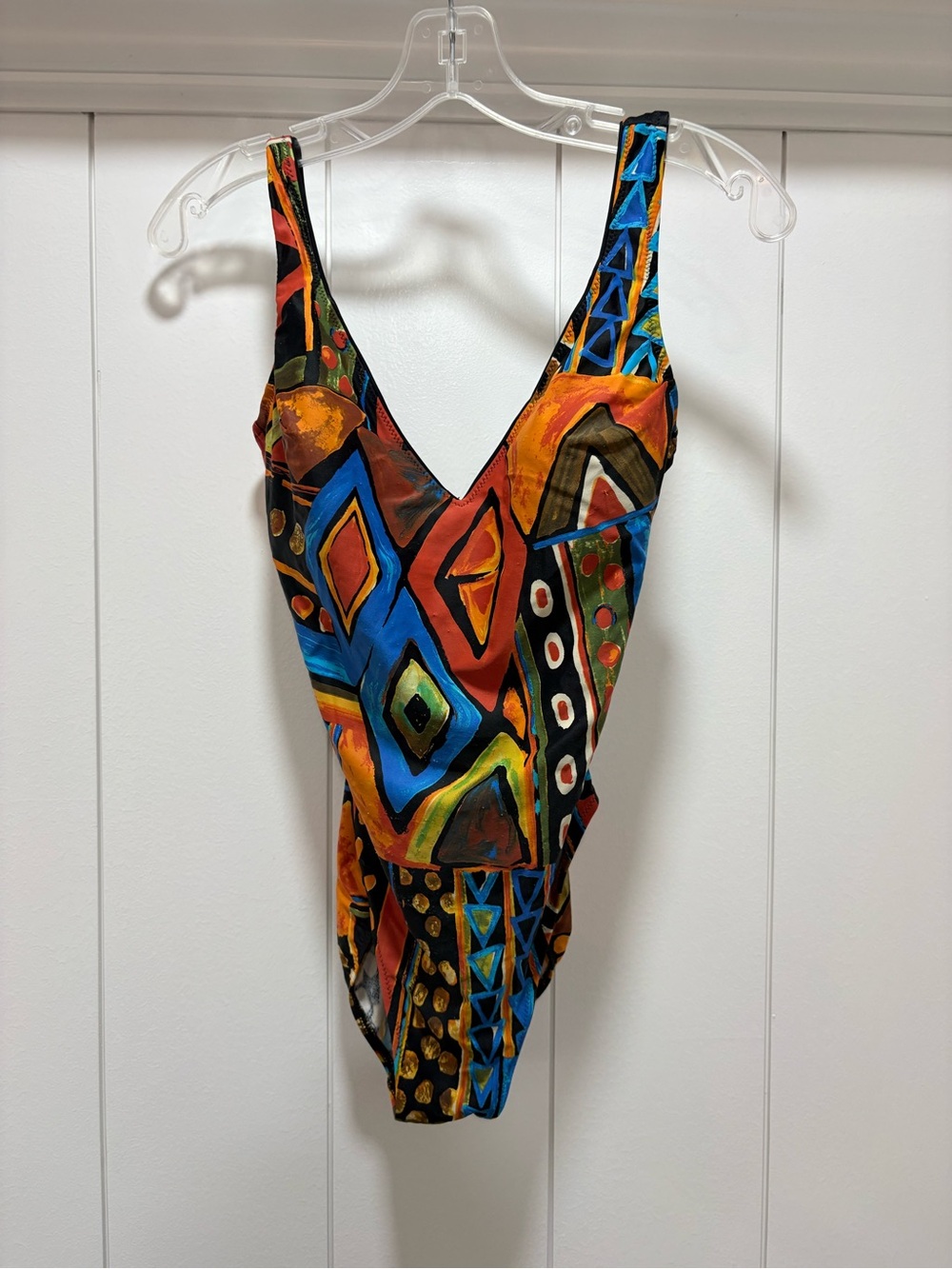 Pilpel Made In Israel Women’s One Piece Swimsuit geometric print Size 8